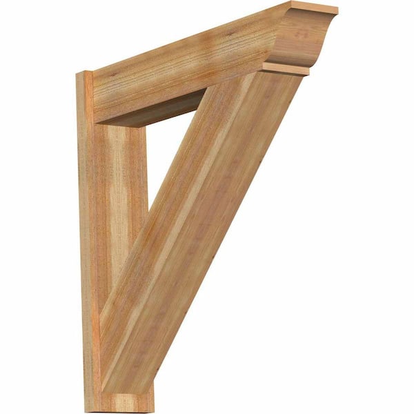 Ekena Millwork 8 in. x 38 in. x 38 in. Western Red Cedar Traditional Rough Sawn Outlooker
