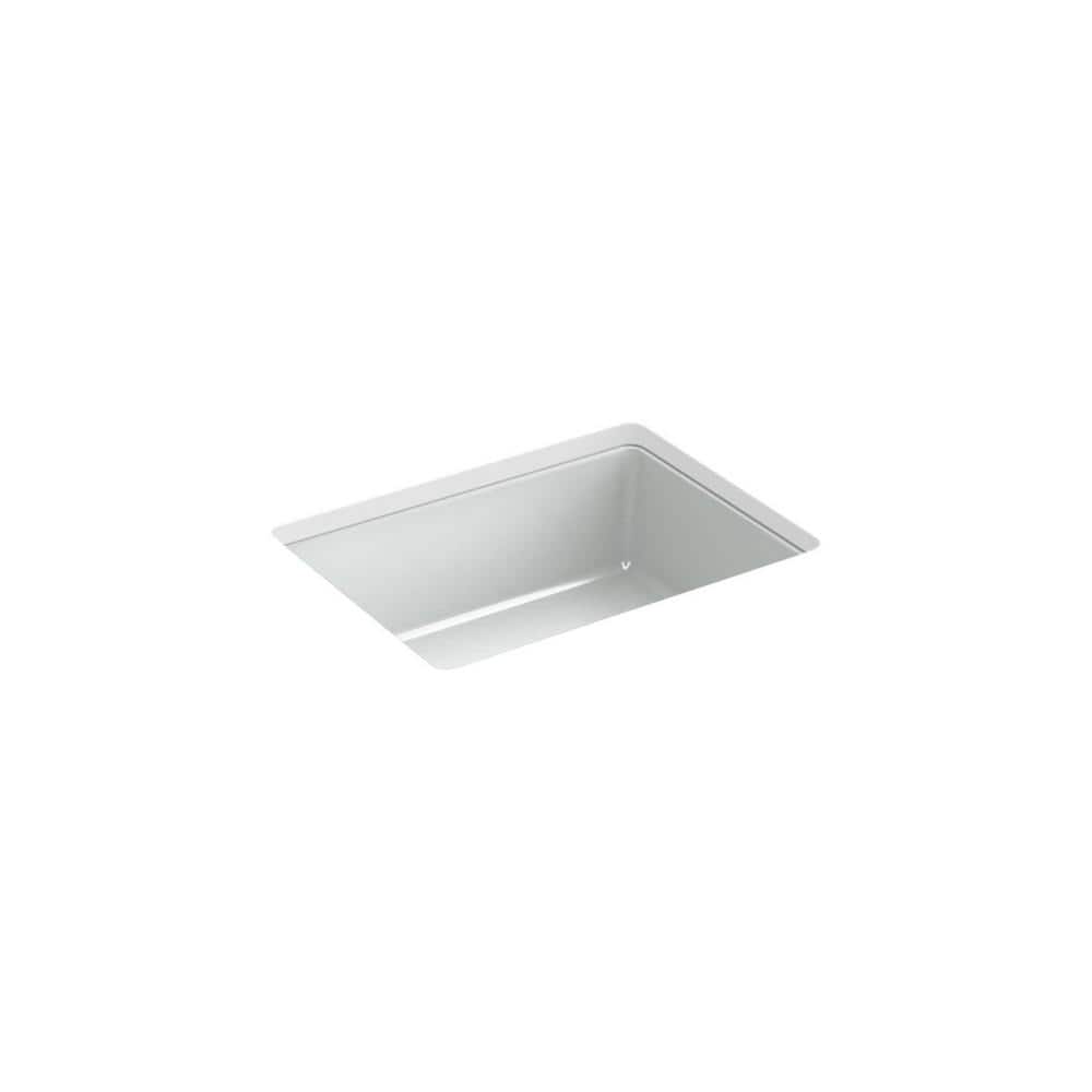 Verticyl 17" Ice Gray Ceramic Rectangular Undermount Bathroom Sink