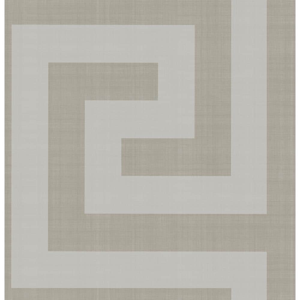 Vogue Greek Key Metallic Silver and Taupe Paper Strippable Roll (Covers 60.75 sq. ft.) price history on PriceWatchPro