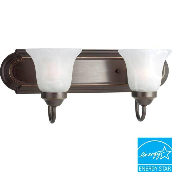 Progress Lighting 2-Light Antique Bronze Fluorescent Vanity Fixture