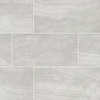 Pavia Gray 12 in. x 24 in. Polished Porcelain Floor and Wall Tile ( 16 sq. ft./Case )