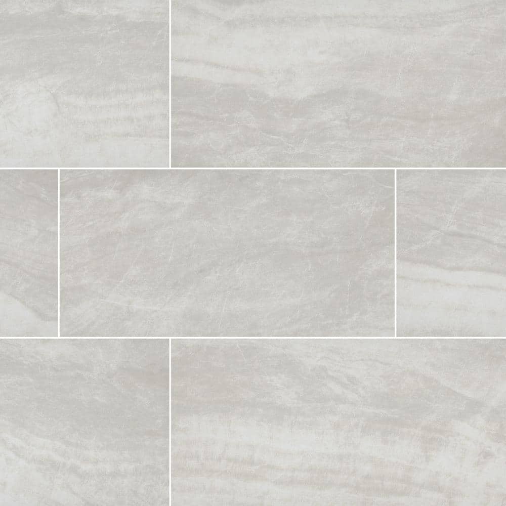 Pavia Gray 24 in. x 48 in. Polished Porcelain Quartzite Look Floor and Wall Tile (512 sq. ft. /Pallet) price history on PriceWatchPro