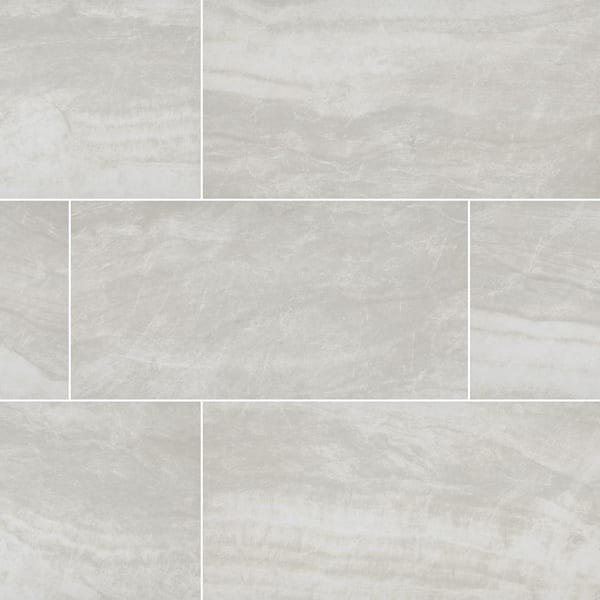 MSI Pavia Gray 12 in. x 24 in. Polished Porcelain Floor and Wall Tile (16 sq. ft./Case)