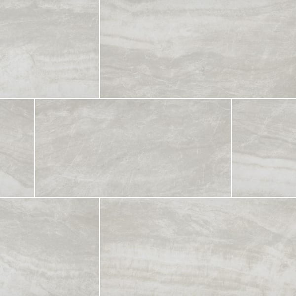 MSI Pavia Gray 12 in. x 24 in. Polished Porcelain Stone Look Floor and Wall Tile (512 sq. ft./Pallet)