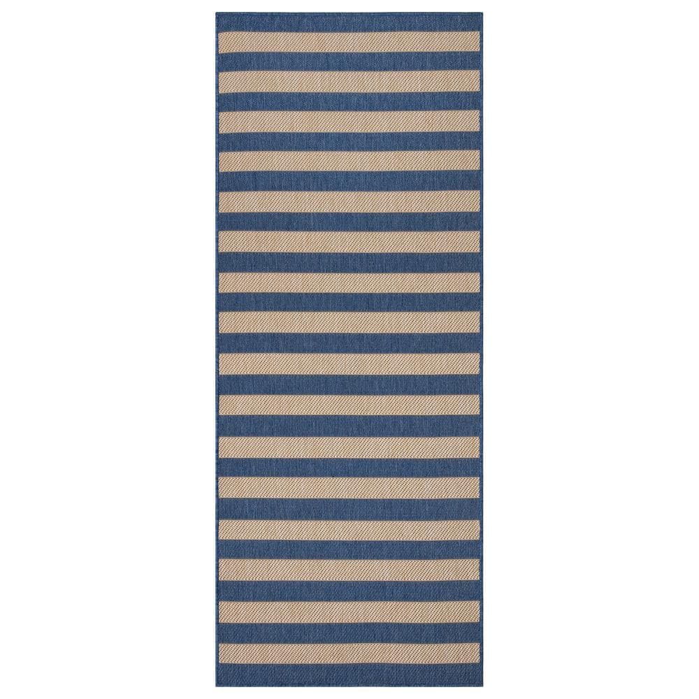 Ottomanson Jardin Collection Striped Design 3x7 Non Shedding Indoor