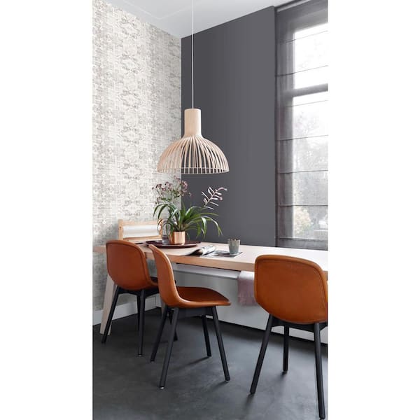 Desmond Beige Distressed Medallion Paper Strippable Wallpaper (Covers 56.4 sq. ft.)