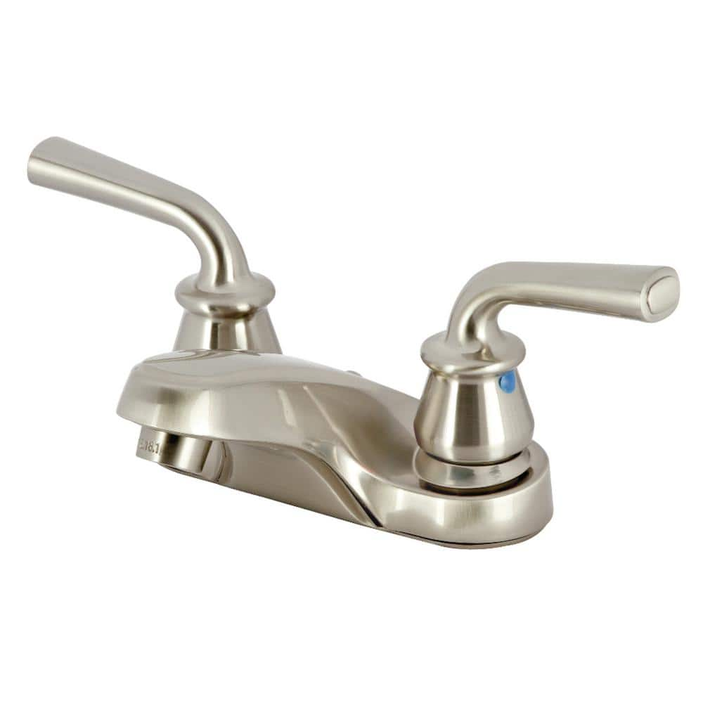 Kingston Brass Restoration 4 In. Centerset 2-Handle Bathroom Faucet In ...