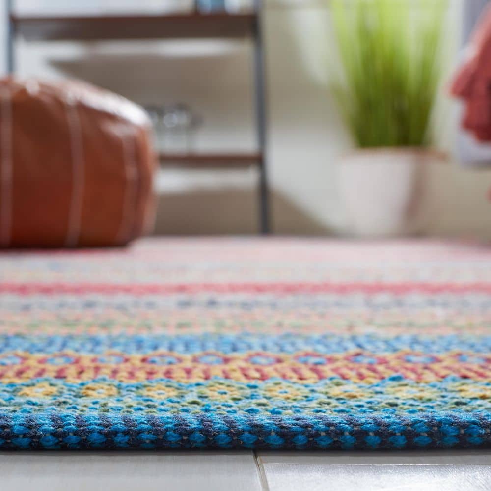 Handmade Red Cotton Flat Woven 8' x 10' Area Rug