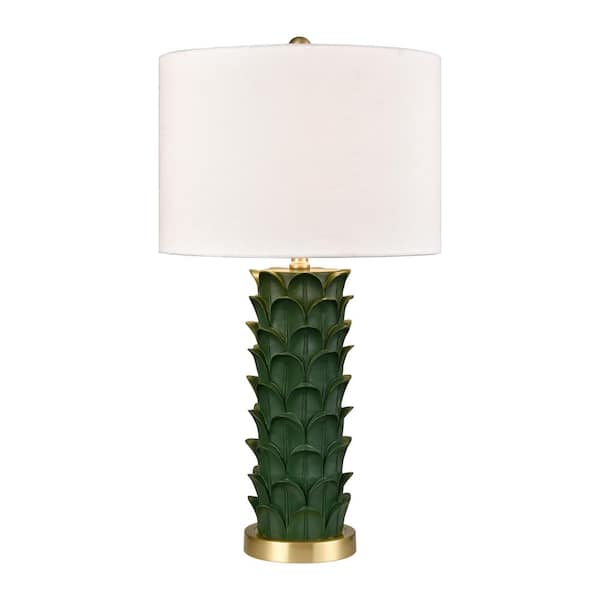Titan Lighting Micro 27 in. Dark Green Table Lamp