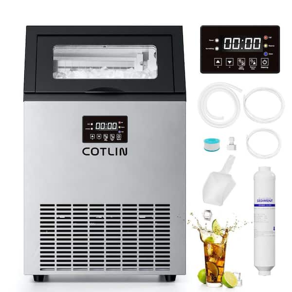 18 in. Production Per Day 150 lbs. Full Size Cubes Commercial Freestanding/Built-In Ice Maker in Stainless Steel