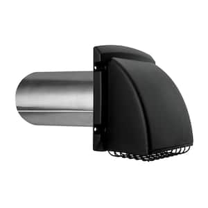 4 in. Wide Mouth Black Vent Hood