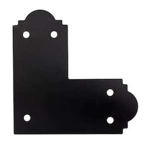 Outdoor Accents Mission Collection ZMAX, Black Powder-Coated L Strap for 6x6 Lumber