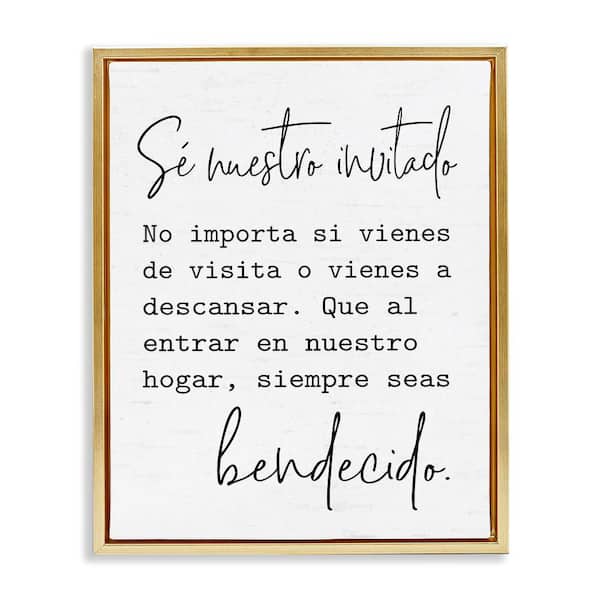 Stupell Industries You Are Invited Translation by Lettered and Lined Gold Floater Frame Typography Graphic Art Print 21 in. x 17 in.