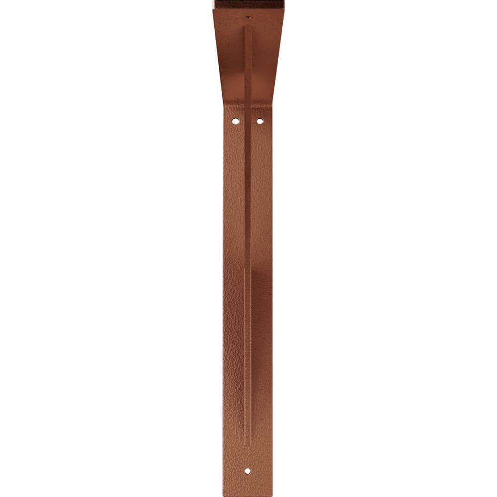 16" Urban-Industrial Hammered Copper Steel Shelf Bracket