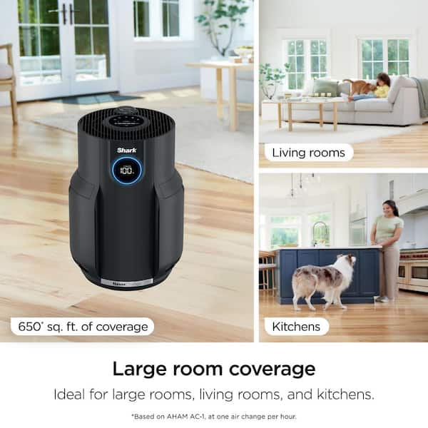 NeverChange 650 sq.ft HEPA Filter Outlet Plug Air Purifier and Cleaner in Grey w/ Timer, for Dust, Smoke, Bedroom,Office