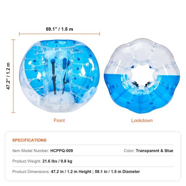 SVOPES Inflatable Bumper Ball 1-Pack, 5 ft. Body Zorb Ball