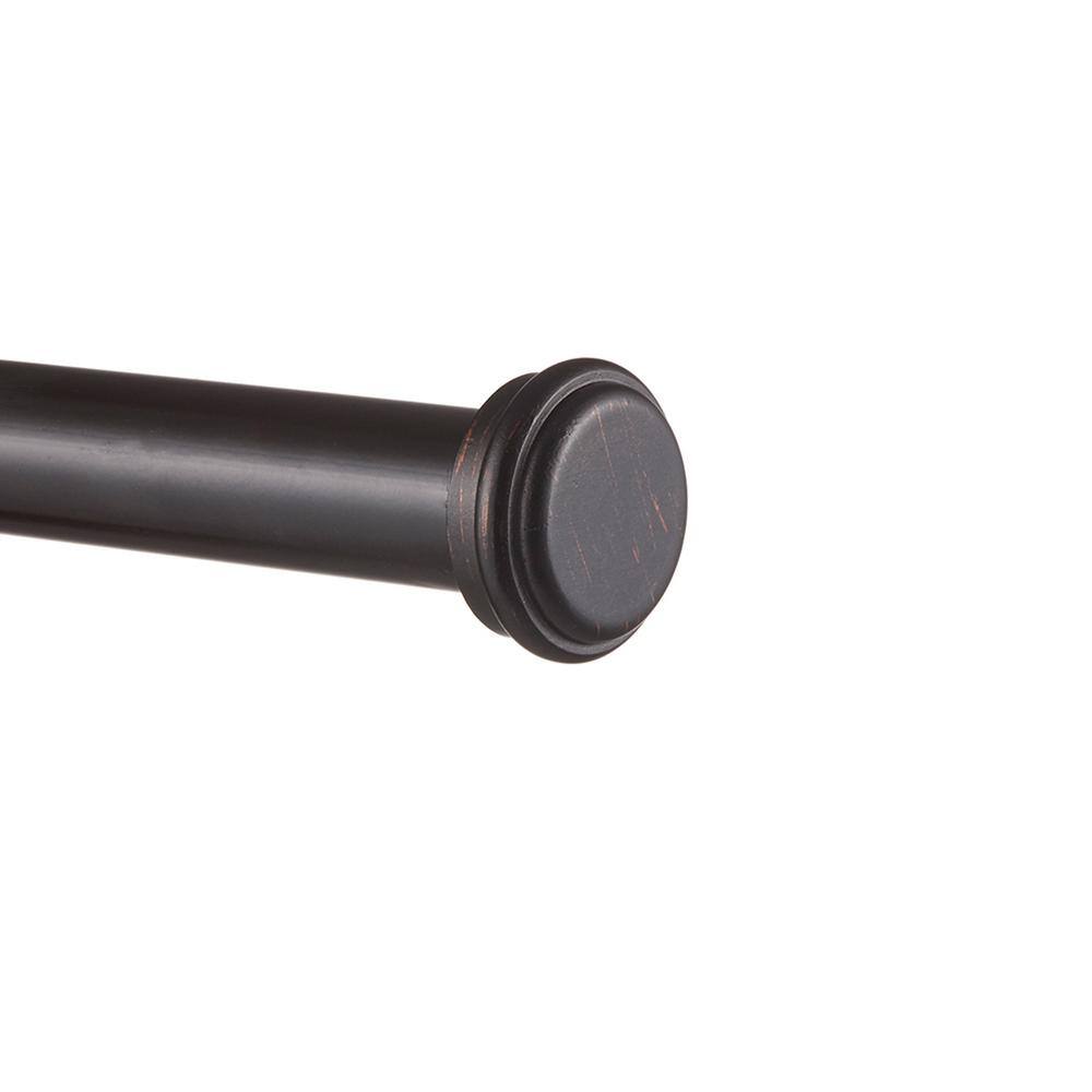 66 in. 120 in.Adjustable Length 1 in. Dia Single Curtain Rod Kit in