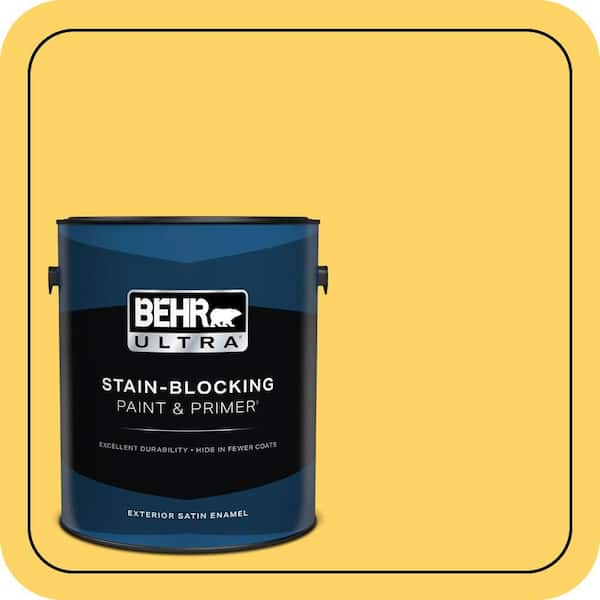 BEHR ULTRA 1 gal. #P290-5 Squash Blossom Satin Enamel Exterior Paint & Primer