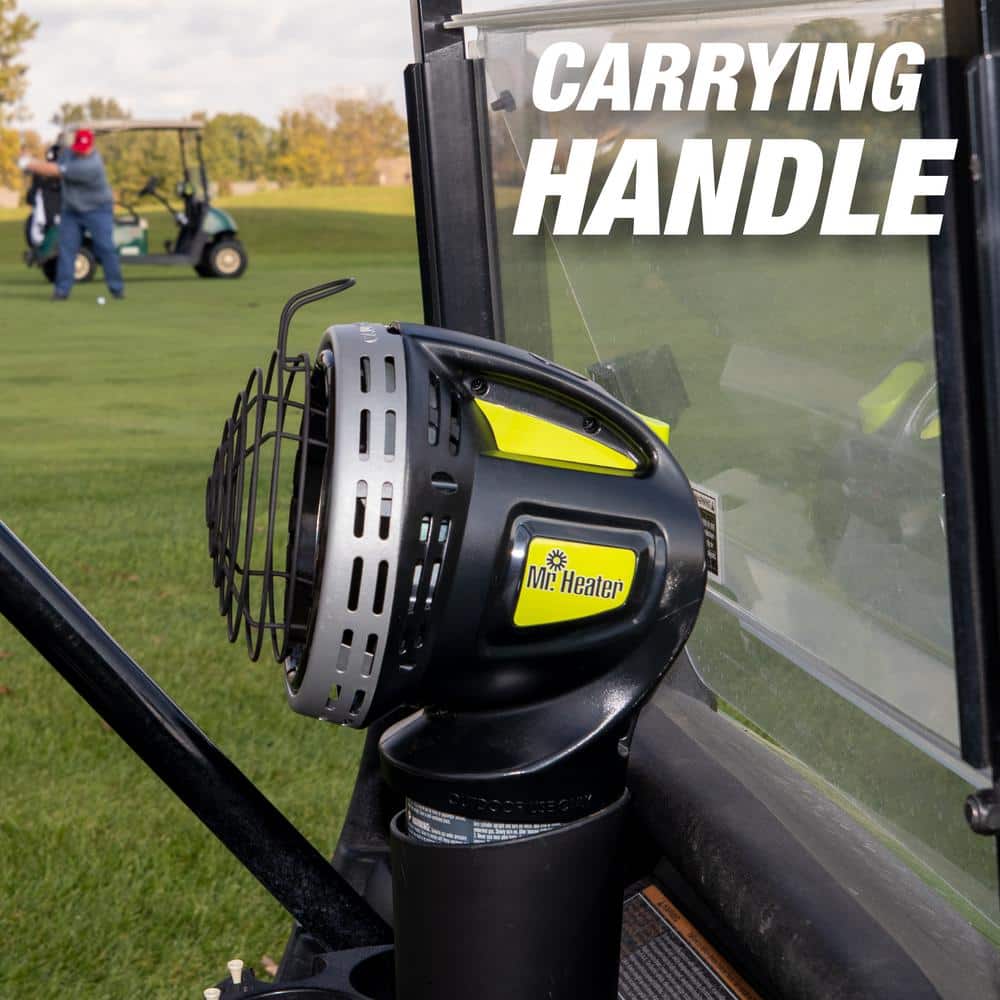 Black and Silver Portable Propane Golf Cart Heater