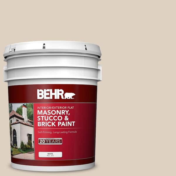 5 gal. #PPU7-10 Roman Plaster Flat Interior/Exterior Masonry, Stucco and Brick Paint
