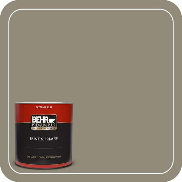 BEHR PREMIUM PLUS 1 qt. #PPF-43 Shady Oak Flat Exterior Paint & Primer