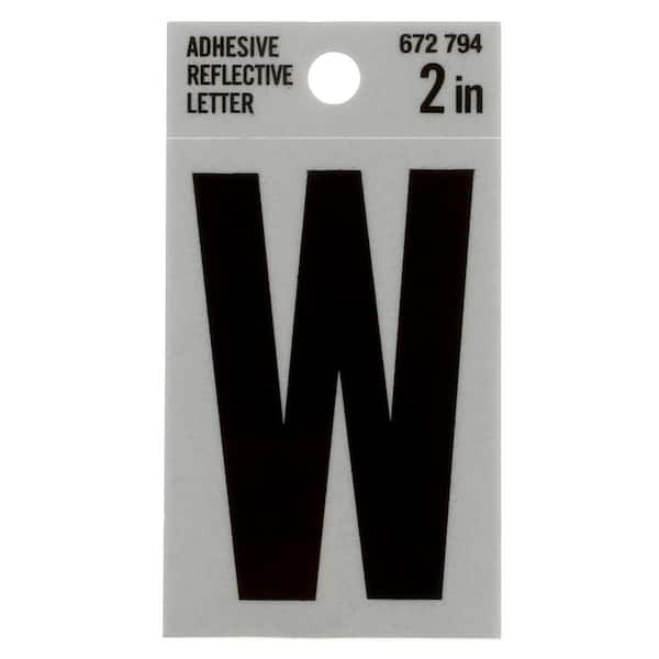 Everbilt 2 in. Vinyl Reflective Letter W