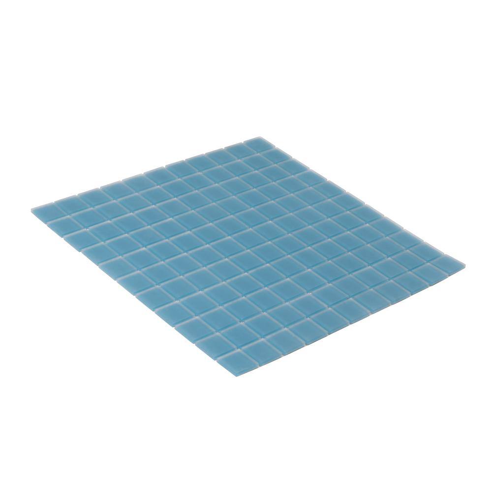 Cerulean Blue Matte Glass Mosaic Tile for Walls and Floors