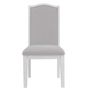 Warren Gray Polyester Cushioned White Side Chair Set of 2