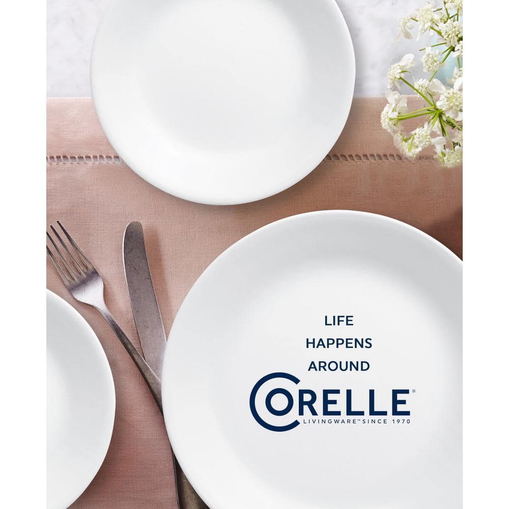 Corelle Winter Frost White 16-Piece Dinnerware Set (Service for 4) in White one missing
