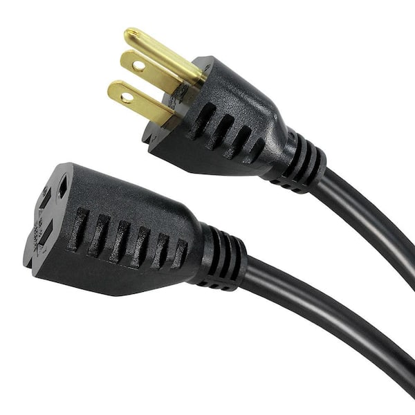 HDX 8 ft. 16/3 Light Duty Indoor/Outdoor Extension Cord, Black EXB