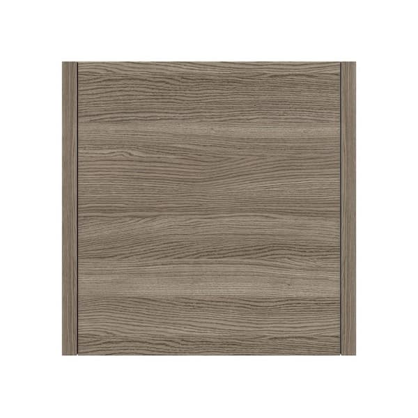 Libra 14 in. W x 7 in. D x 14 in. H Brown Engineered Wood Wall-Mounted Linen Cabinet in Medium Oak
