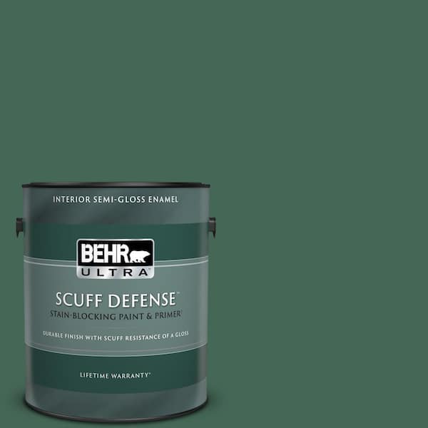 BEHR ULTRA 1 gal. #M420-7 Billiard Green Extra Durable Semi-Gloss Enamel Interior Paint & Primer