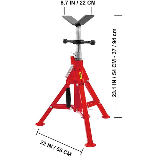 SKYSHALO V Head Pipe Stand 1/8in.-12in. Capacity, Adjustable