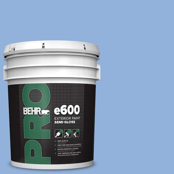 BEHR PRO 5 gal. #580B-5 Cornflower Blue Semi-Gloss Exterior Paint