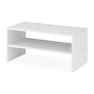 11 in. H 6-Pair Stackable White Shoe Rack