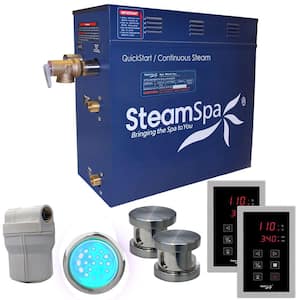 Royal 10.5kW QuickStart Steam Bath Generator Package in Polished Brushed Nickel