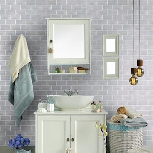 Simply Grey 3 in. x 6 in. Subway Gloss Textured Ceramic Wall Tile (10 sq. ft./Case)
