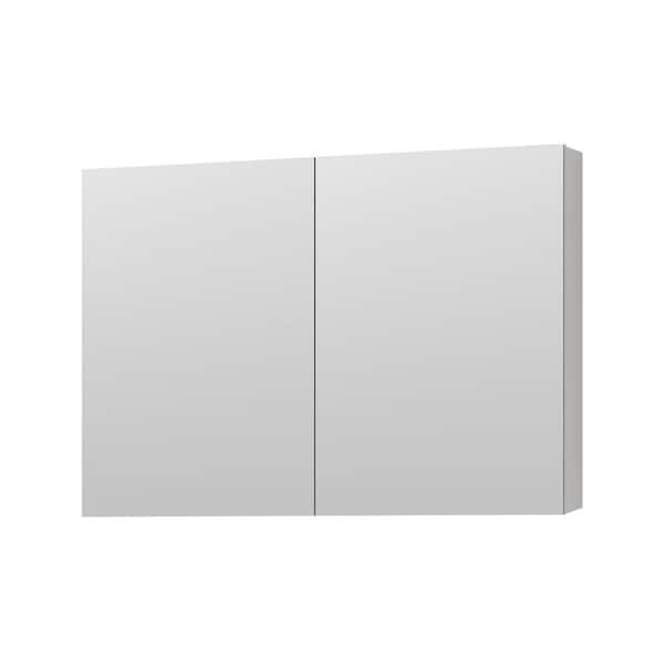 36 in. W x 26 in. H Double Door Rectangular Engineered Wood Medicine Cabinet with Mirror