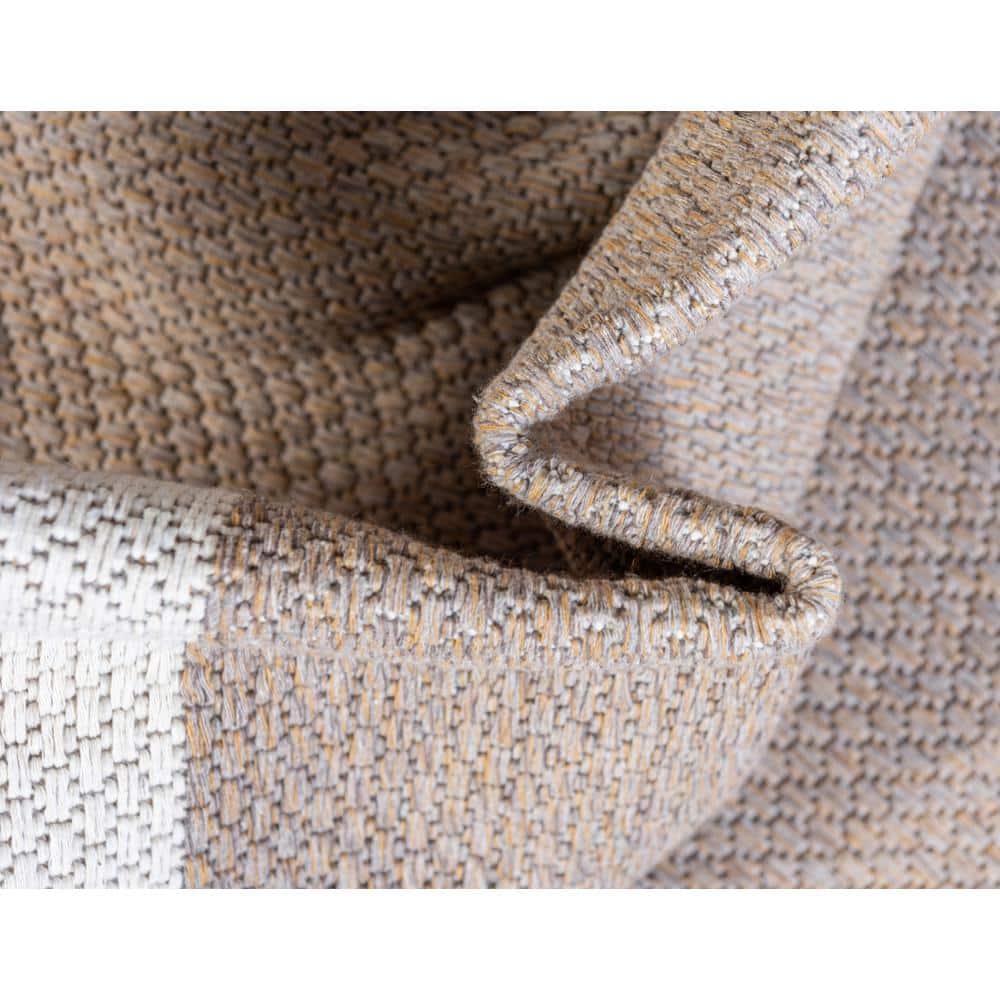 Decatur Taupe Trellis Runner Rug 2'2" x 6'0" with Easy Care Features