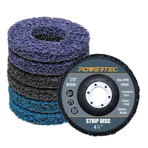 4-1/2 in. Strip Discs for Angle Grinder 7/8 in. Arbor Stripping Wheel-Remove Paint Coating Rust Welds Oxidation (6-Pack)