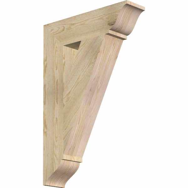 Ekena Millwork 6 in. x 36 in. x 24 in. Douglas Fir Traditional Rough Sawn Bracket