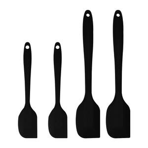 Unique Bargains Heat Resistant Non-Scratch Cooking Baking Silicone Rubber Spatula 4 Pieces Set