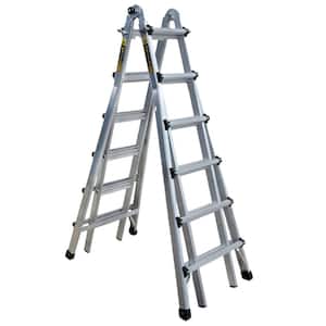 5-in-1 25-ft. Aluminum Telescoping Multi-Position Step Ladder, 300 lbs. Load Capacity, 26 ft. Reach, Type IA Duty Rating