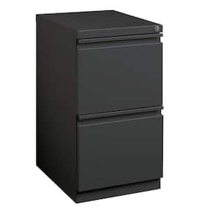 20 in. D 3-Drawer Charcoal Metal Letter Width 15 in. W Mobile Pedestal File Cabinet File-File