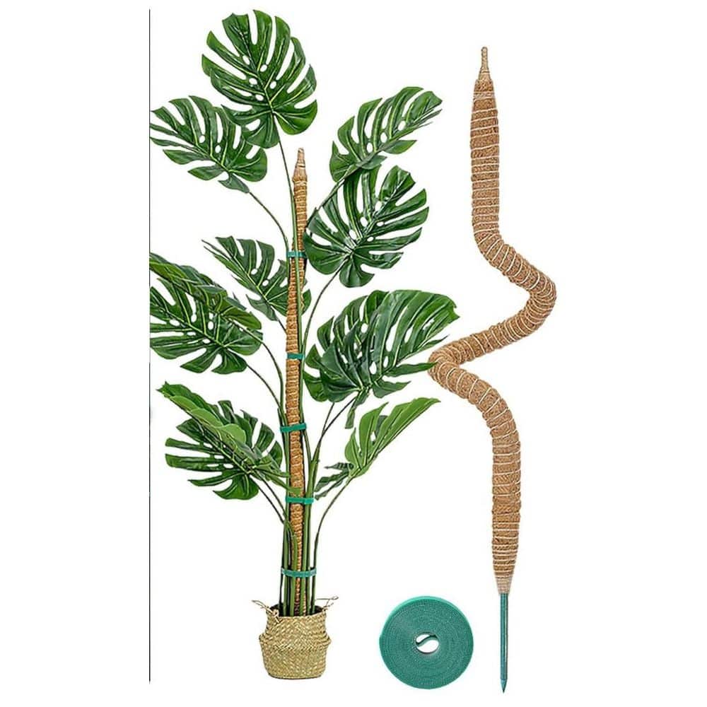 2-Pack 48 in. Bendable Moss Pole Monstera Plant Support-Coconut Palm Fiber-Brown-Climbing Plant Support Structure price history on PriceWatchPro