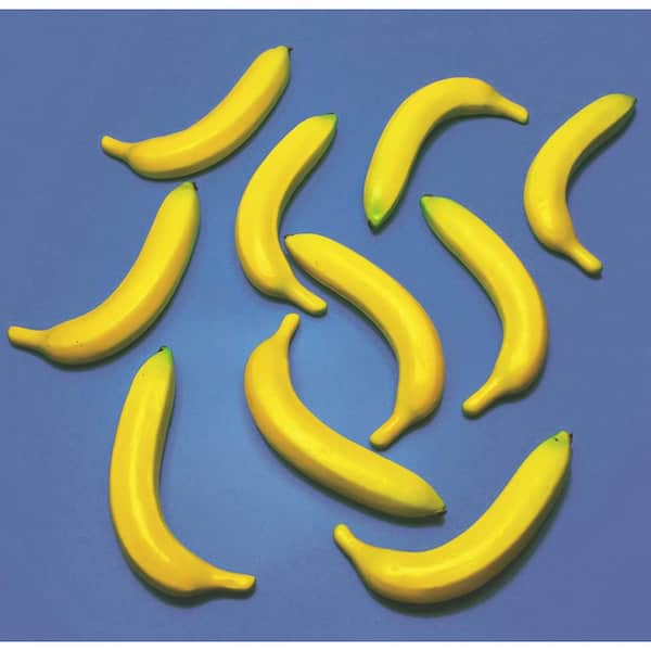 12pcs Artificial Indoor Yellow Banana Set Realistic Foam Fruit