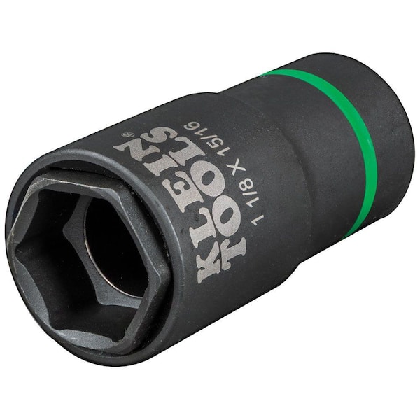 Klein Tools 1-1/8 in. and 15/16 in. 2-in-1 Impact Socket, 6