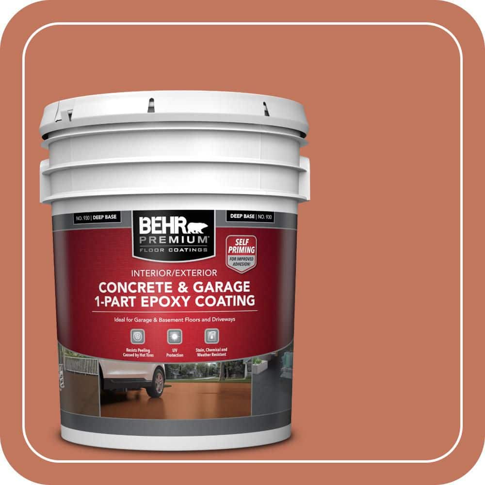 5 gal. #PMD-11 Warm Terra Cotta Self-Priming 1-Part Epoxy Satin Interior/Exterior Concrete and Garage Floor Paint price history on PriceWatchPro