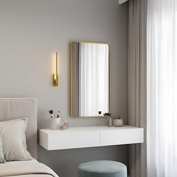 20.5 in. 1-Light Gold LED Rechargeable Vanity Light with 3 CCT Dimming Function and Remote Control (2-Pack)