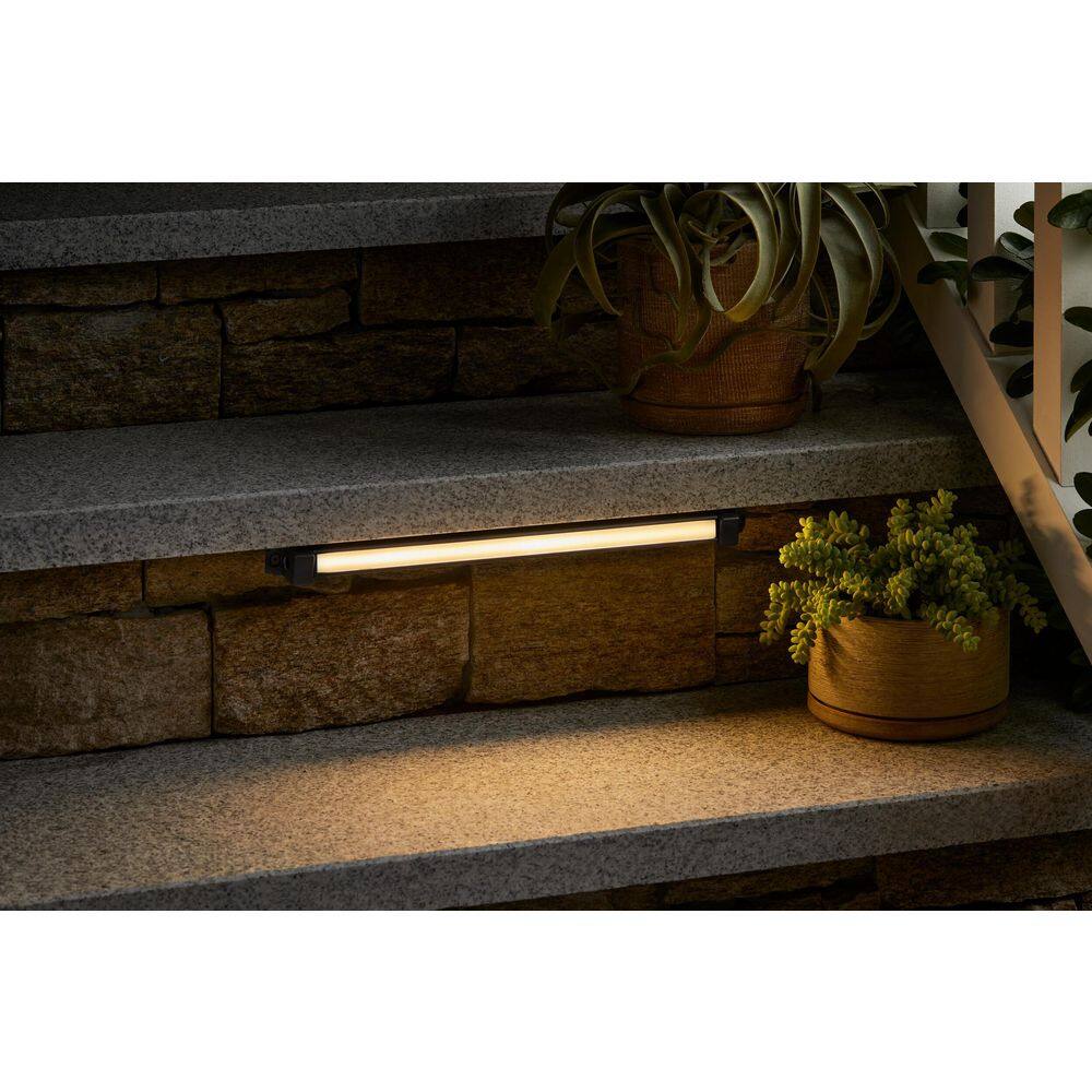 Hampton Bay 463 Lumen Low Voltage Black Hardwired Integrated LED ...